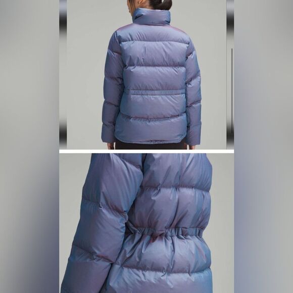Lululemon women’s 10 wunder puff 600 down fill jacket heathered wild indigo - Picture 3 of 14